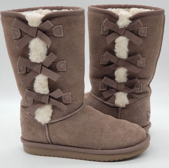 Koolaburra by UGG Victoria Bows - Tall boots Cinder Size 2 - Picture 2 of 12